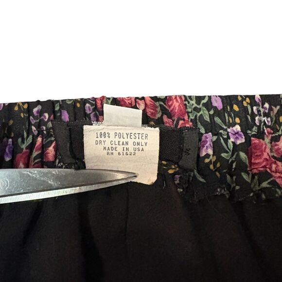 90s Vintage Floral Circle Skirt, Pasta, Size 12 - Picture 4 of 4